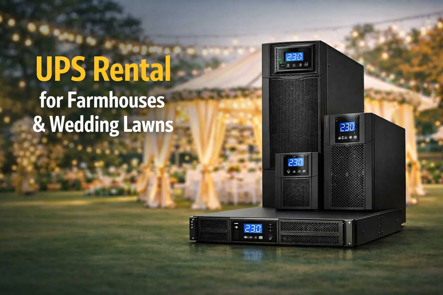 UPS Rental for Weddings & Farmhouses | Reliable Power Backup for Luxury Wedding Setups